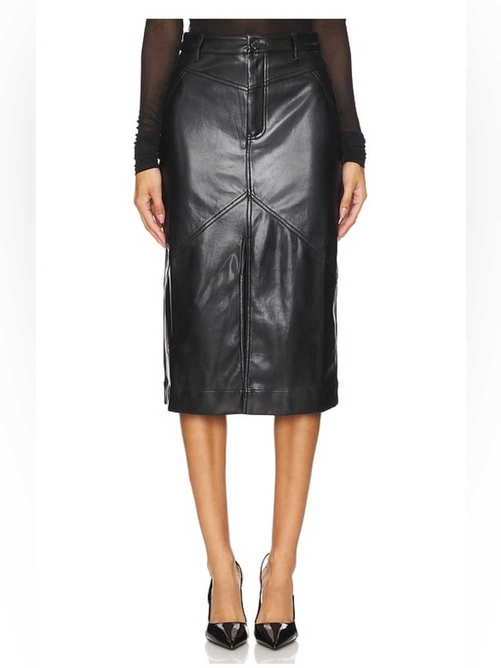 Rails Jennifer Skirt is a midi-length skirt Size 2 NWOT faux leather fall formal